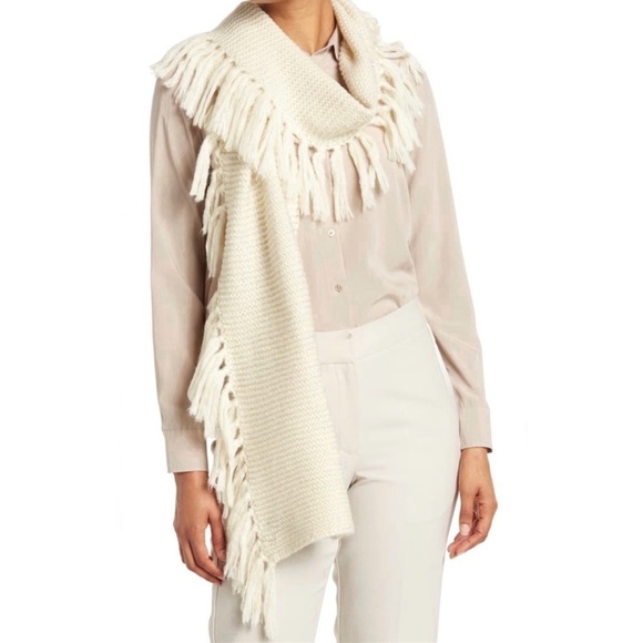 Frye Accessories - NWT FRYE Fringe Trim Knit Cozy Long Scarf